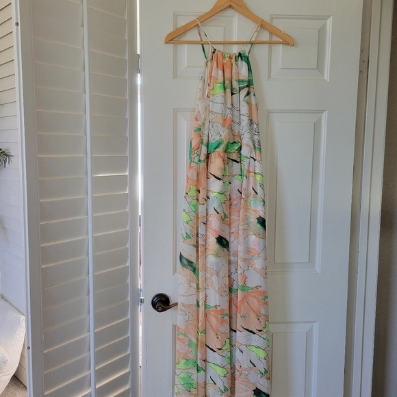 Lily Halter Maxi Boho Dress S - Picture 10 of 11